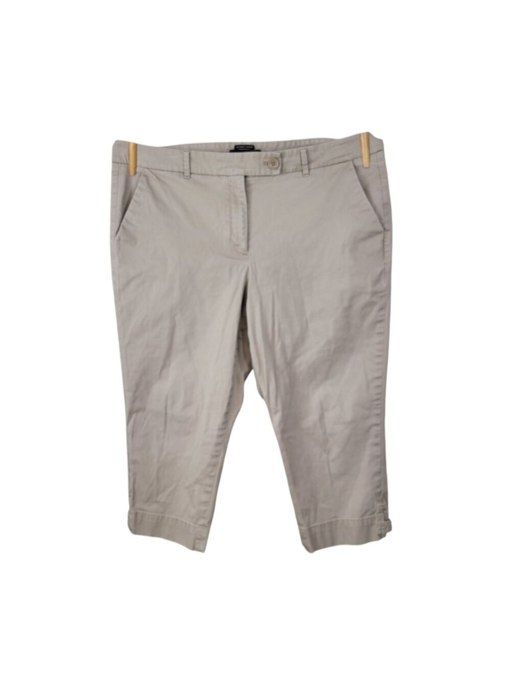 Talbots Casual Crop Pants Size 16 Petite Capri Capris Perfect Skimmer Khaki Tan